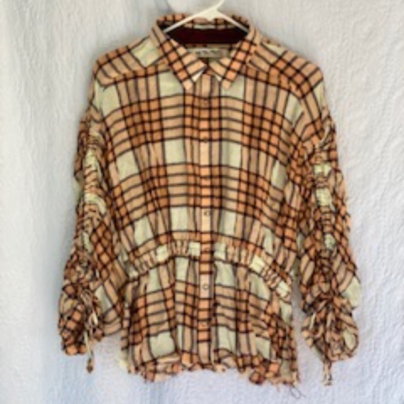 Free People Pacific Dawn Plaid Shirt - Picture 5 of 9